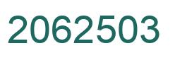 Number 2062503 green image
