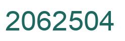 Number 2062504 green image