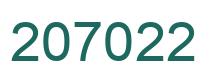Number 207022 green image