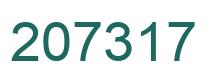 Number 207317 green image