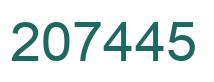 Number 207445 green image