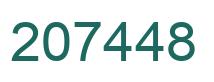 Number 207448 green image
