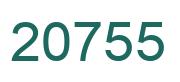 Number 20755 green image