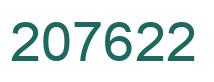 Number 207622 green image