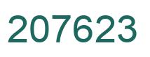 Number 207623 green image