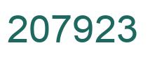 Number 207923 green image