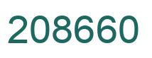 Number 208660 green image