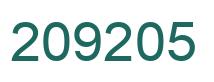 Number 209205 green image