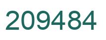Number 209484 green image