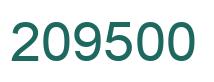 Number 209500 green image