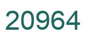 Number 20964 green image