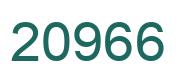 Number 20966 green image