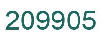 Number 209905 green image