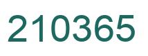 Number 210365 green image