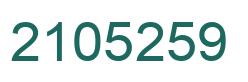 Number 2105259 green image