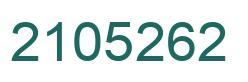Number 2105262 green image