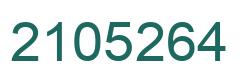 Number 2105264 green image