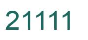Número 21111 imagen verde