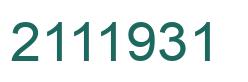 Number 2111931 green image