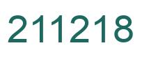 Number 211218 green image