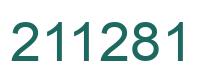 Number 211281 green image