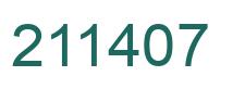 Number 211407 green image