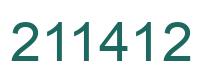 Number 211412 green image