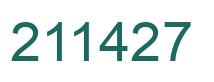 Number 211427 green image