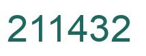 Number 211432 green image
