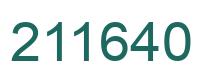 Number 211640 green image