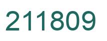 Number 211809 green image