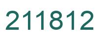 Number 211812 green image
