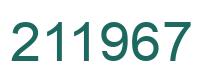 Number 211967 green image