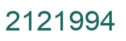 Number 2121994 green image