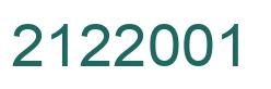 Number 2122001 green image