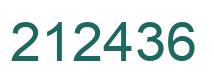 Number 212436 green image