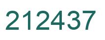 Number 212437 green image