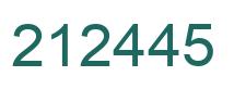 Number 212445 green image