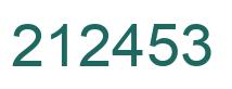 Number 212453 green image