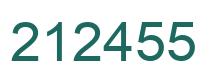 Number 212455 green image