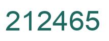 Number 212465 green image
