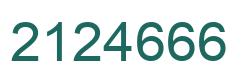 Number 2124666 green image