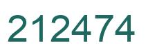 Number 212474 green image