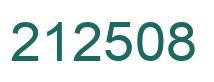 Number 212508 green image