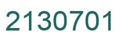 Number 2130701 green image