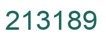 Number 213189 green image