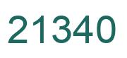 Number 21340 green image