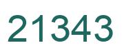 Number 21343 green image