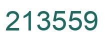 Number 213559 green image