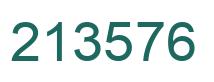 Number 213576 green image
